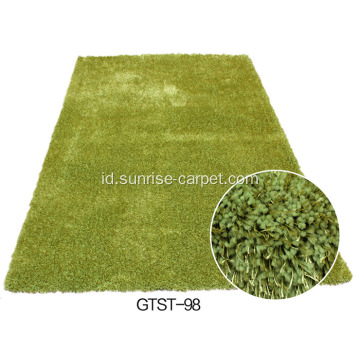 Polyester Elastic &amp; 1200D Silk Shaggy Karpet / Karpet Warna Biasa